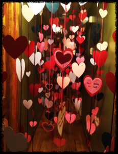 Photo of valentine heart bunting.
