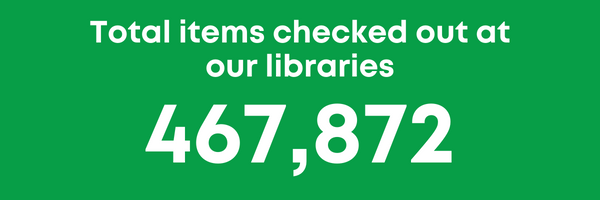 Total items checked out at our libraries: 467,872