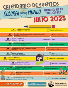 Calendario de eventos de julio