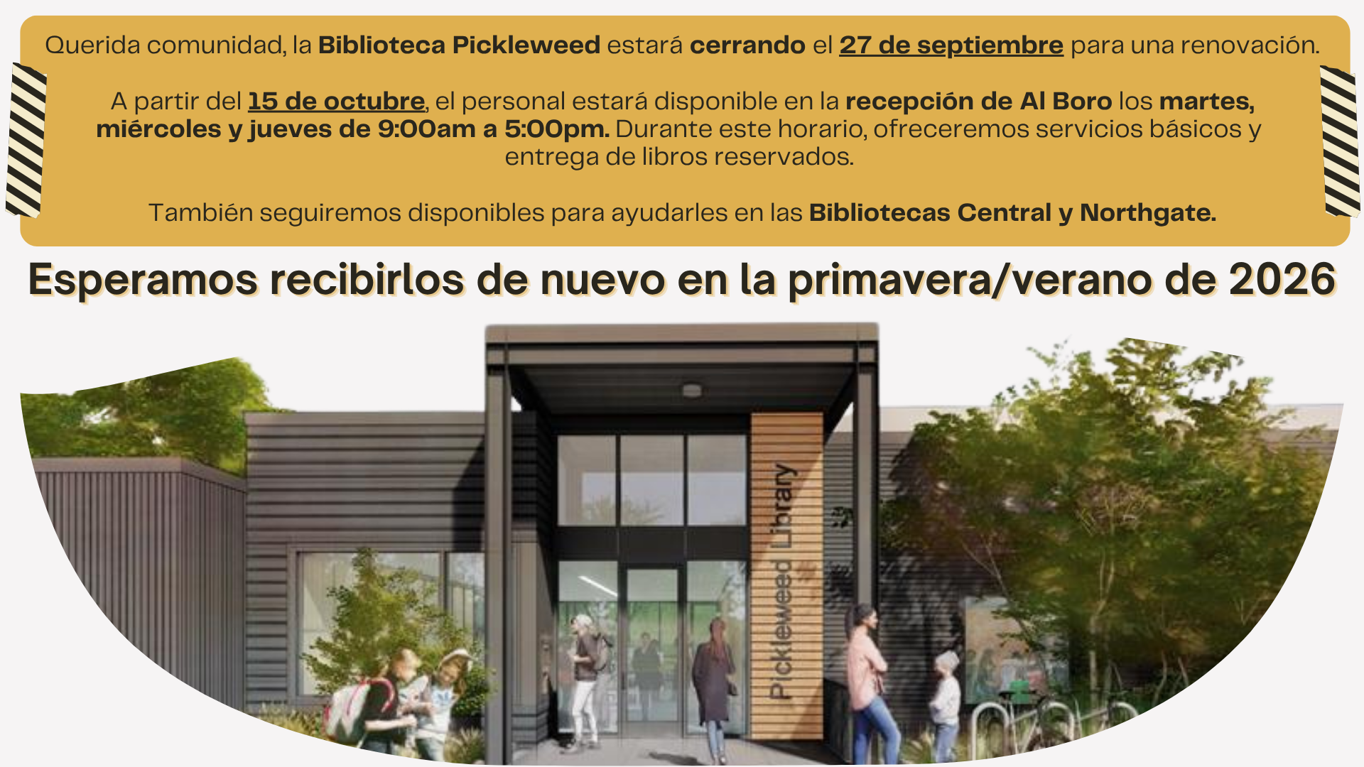 Pickleweed Cierra por Renovación