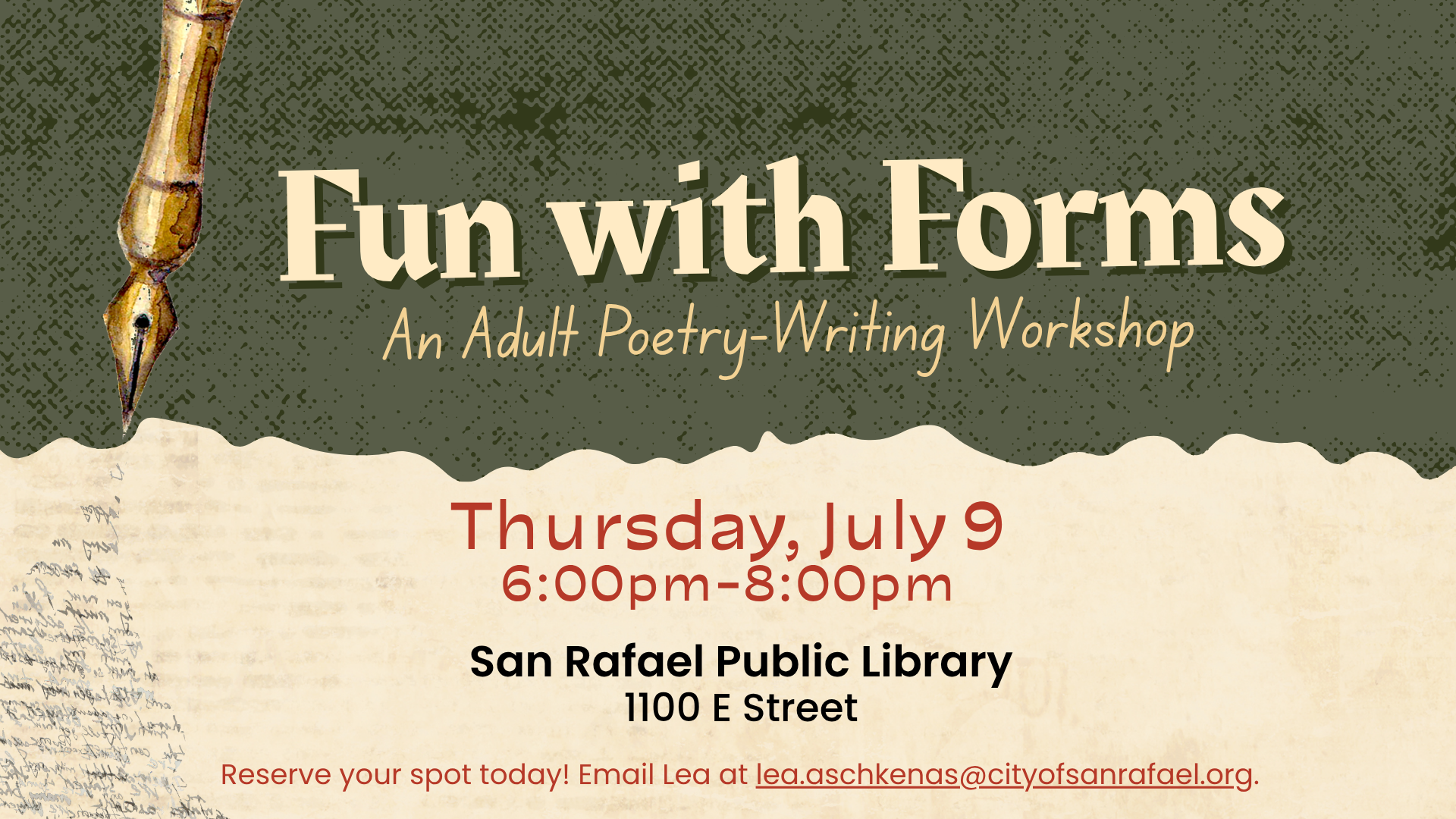 Fun with Forms: An Adult Poetry-Writing Workshop